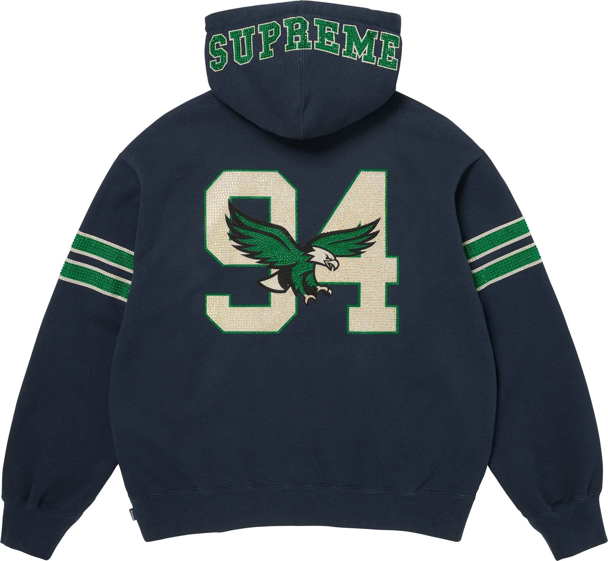 Rhinestone Eagle Hooded Sweatshirt view 4